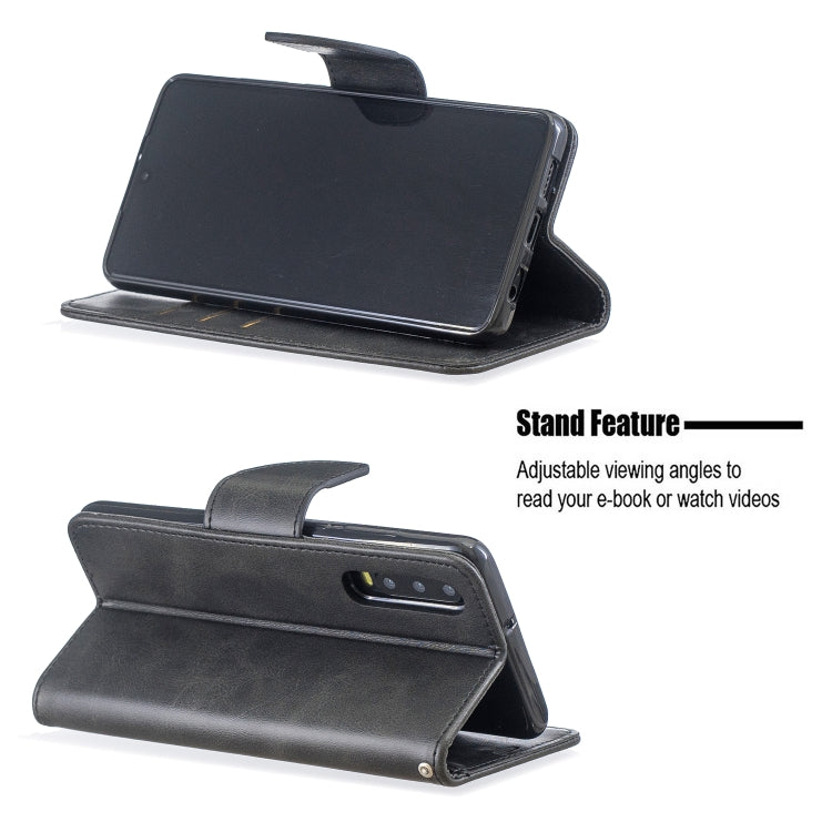 Retro Lambskin Texture Pure Color Horizontal Flip PU Leather Case for Huawei P30, with Holder & Card Slots & Wallet & Lanyard