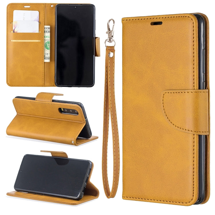 Retro Lambskin Texture Pure Color Horizontal Flip PU Leather Case for Huawei P30, with Holder & Card Slots & Wallet & Lanyard