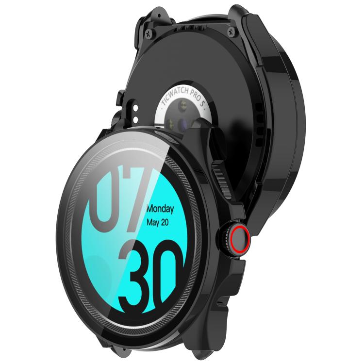For Ticwatch Pro 5 Enduro Tempered Film Integrated PC Watch Protective Case
