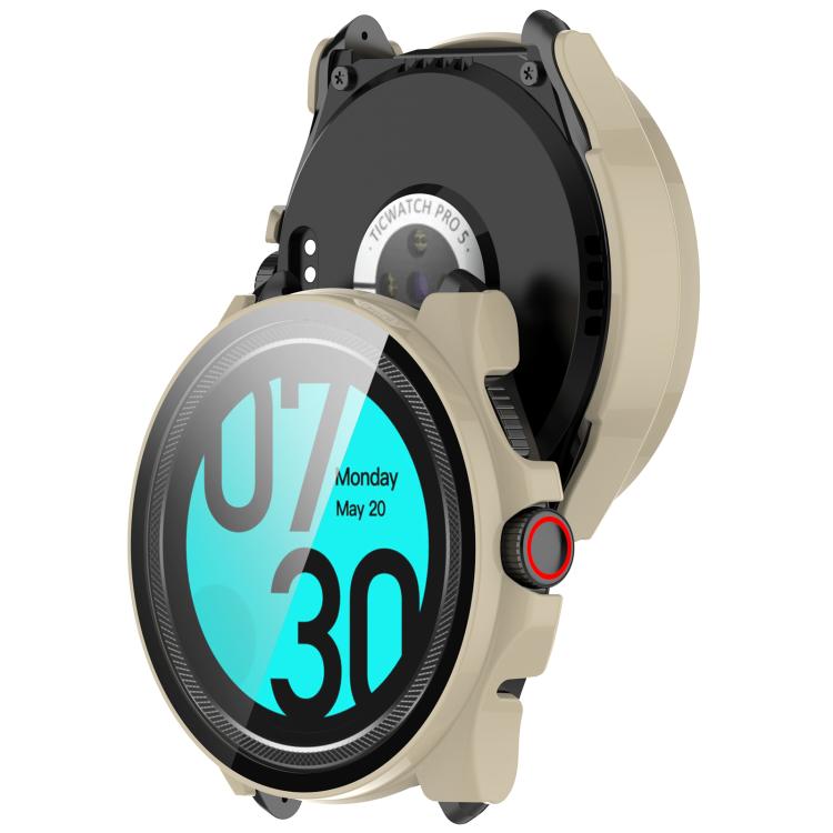 For Ticwatch Pro 5 Enduro Tempered Film Integrated PC Watch Protective Case