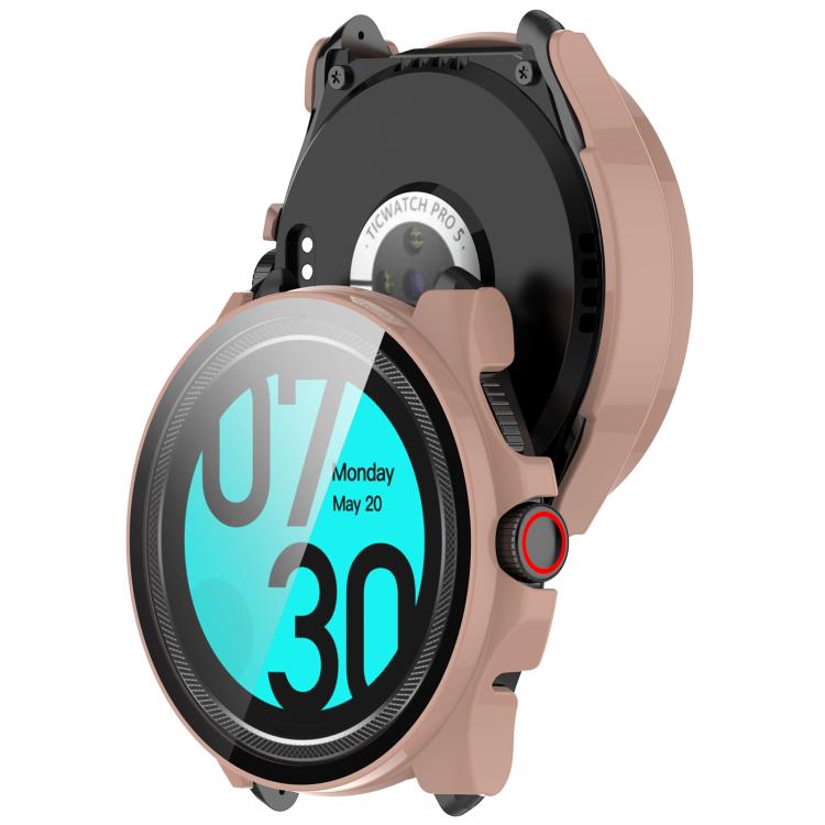 For Ticwatch Pro 5 Enduro Tempered Film Integrated PC Watch Protective Case