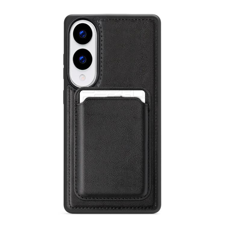 For Samsung Galaxy S25 Edge 5G Pindun MagSafe Card Slot Leather Back Phone Case