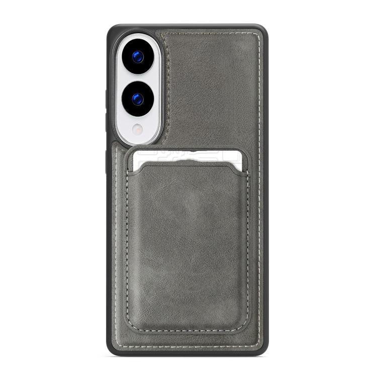 For Samsung Galaxy S25 Edge 5G Pindun MagSafe Card Slot Leather Back Phone Case