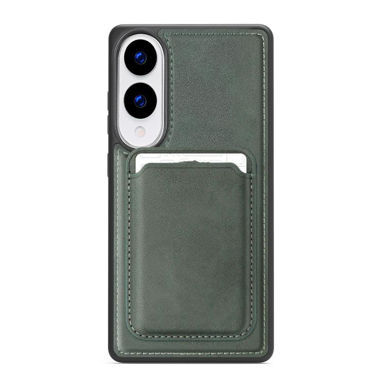 For Samsung Galaxy S25 Edge 5G Pindun MagSafe Card Slot Leather Back Phone Case