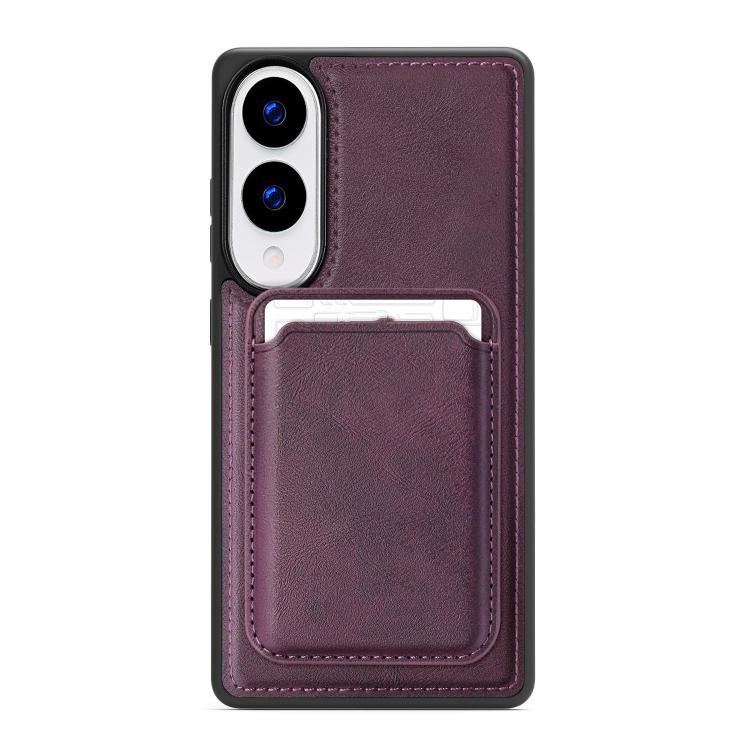 For Samsung Galaxy S25 Edge 5G Pindun MagSafe Card Slot Leather Back Phone Case