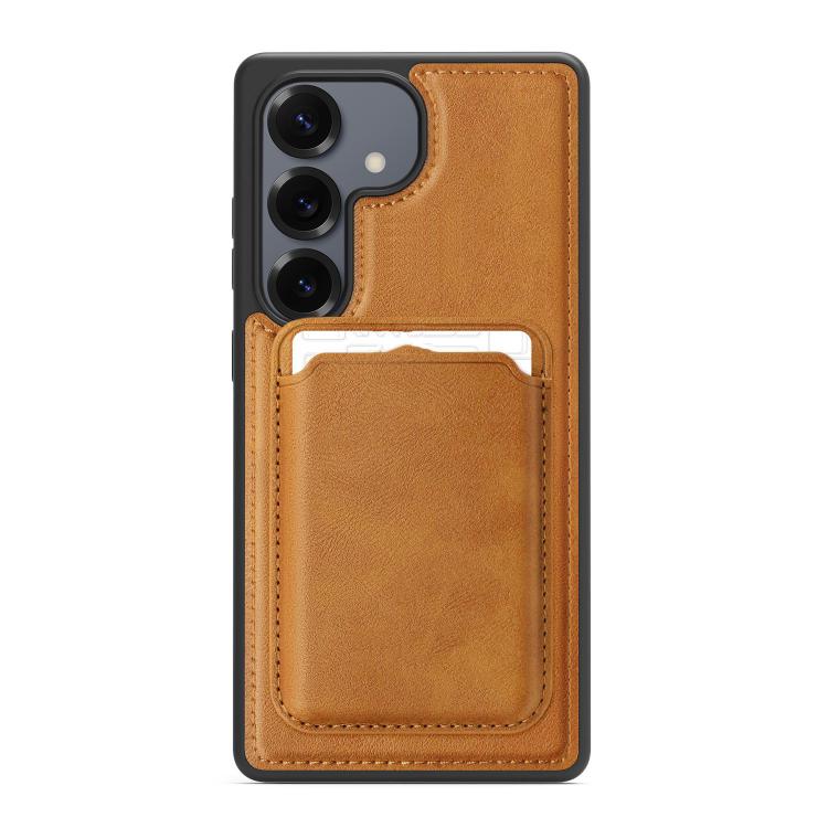 For Samsung Galaxy S25 5G Pindun MagSafe Card Slot Leather Back Phone Case
