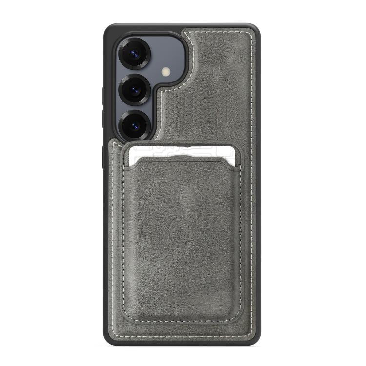 For Samsung Galaxy S25 5G Pindun MagSafe Card Slot Leather Back Phone Case