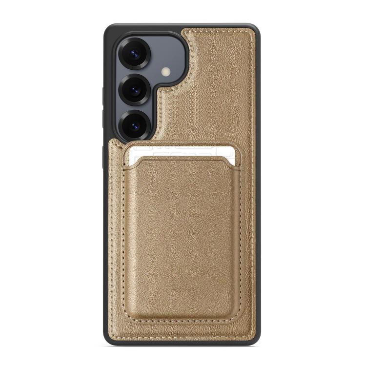 For Samsung Galaxy S25 5G Pindun MagSafe Card Slot Leather Back Phone Case