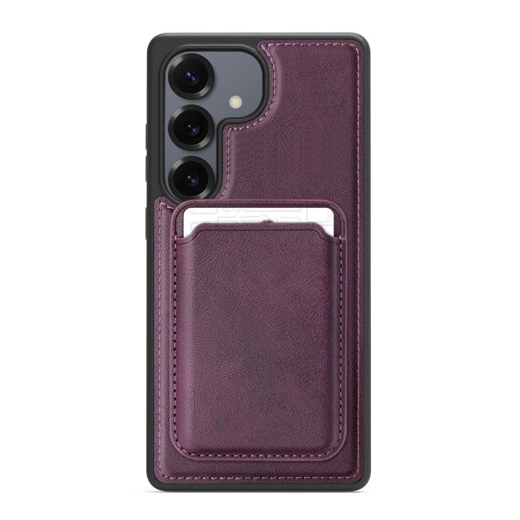For Samsung Galaxy S25+ 5G Pindun MagSafe Card Slot Leather Back Phone Case