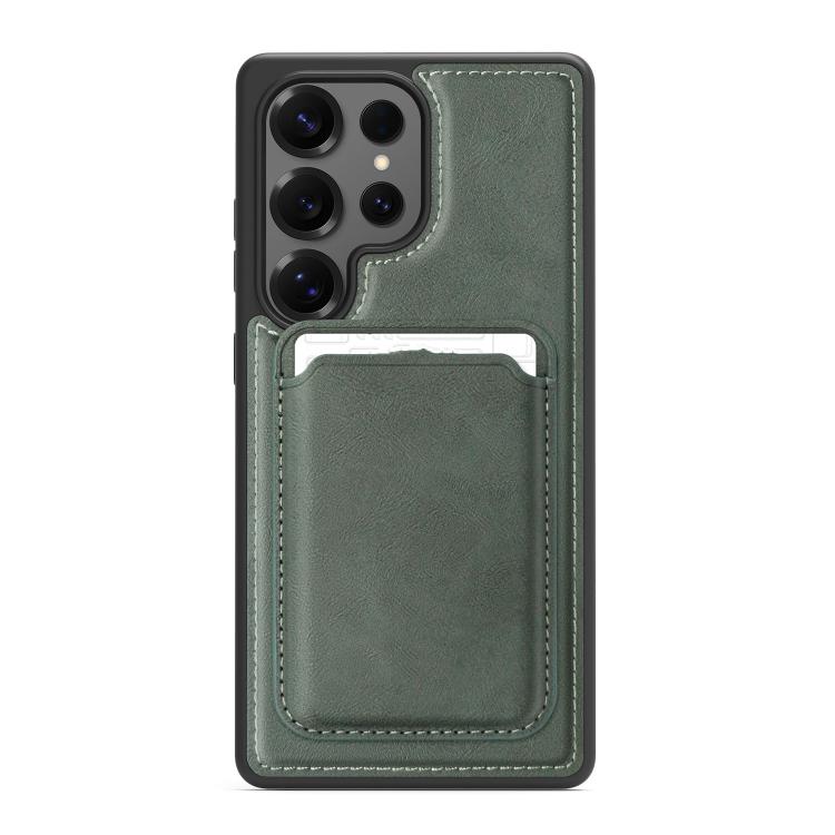 For Samsung Galaxy S25 Ultra 5G Pindun MagSafe Card Slot Leather Back Phone Case