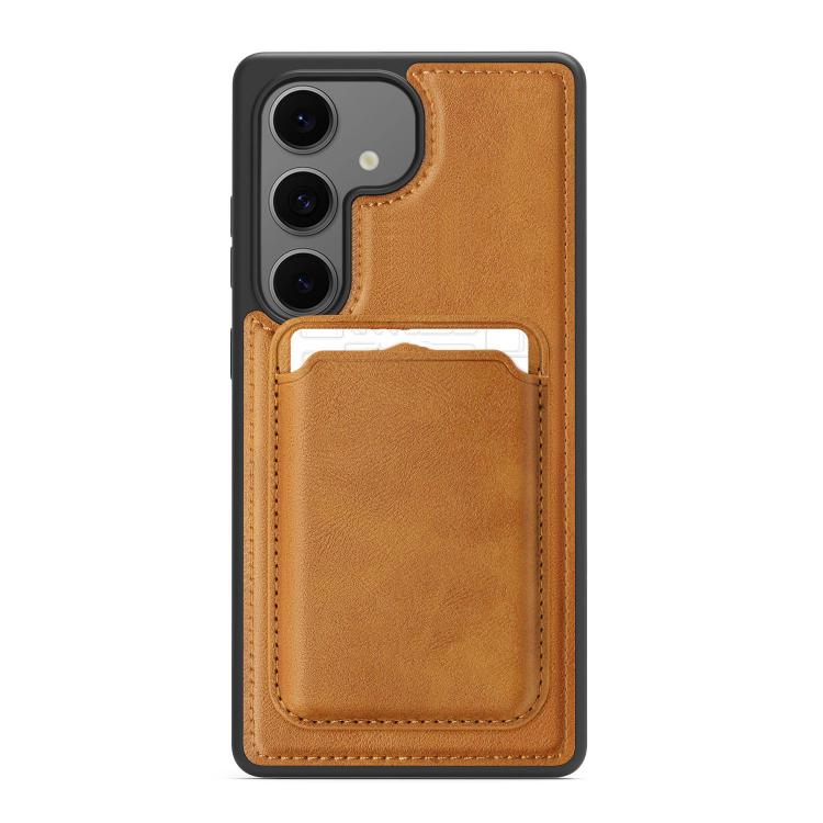 For Samsung Galaxy S24 FE 5G Pindun MagSafe Card Slot Leather Back Phone Case
