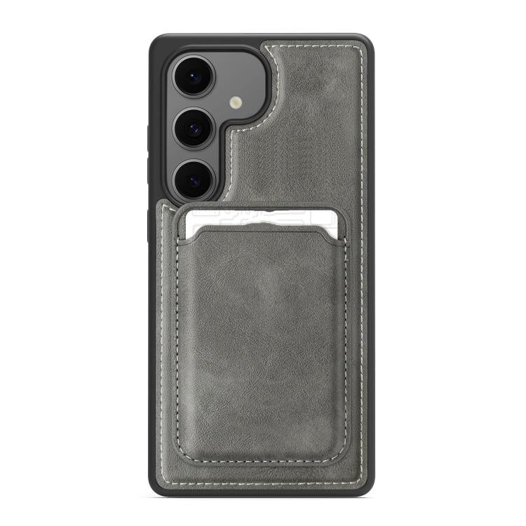 For Samsung Galaxy S24 FE 5G Pindun MagSafe Card Slot Leather Back Phone Case