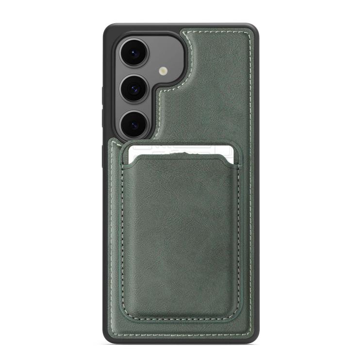For Samsung Galaxy S24+ 5G Pindun MagSafe Card Slot Leather Back Phone Case