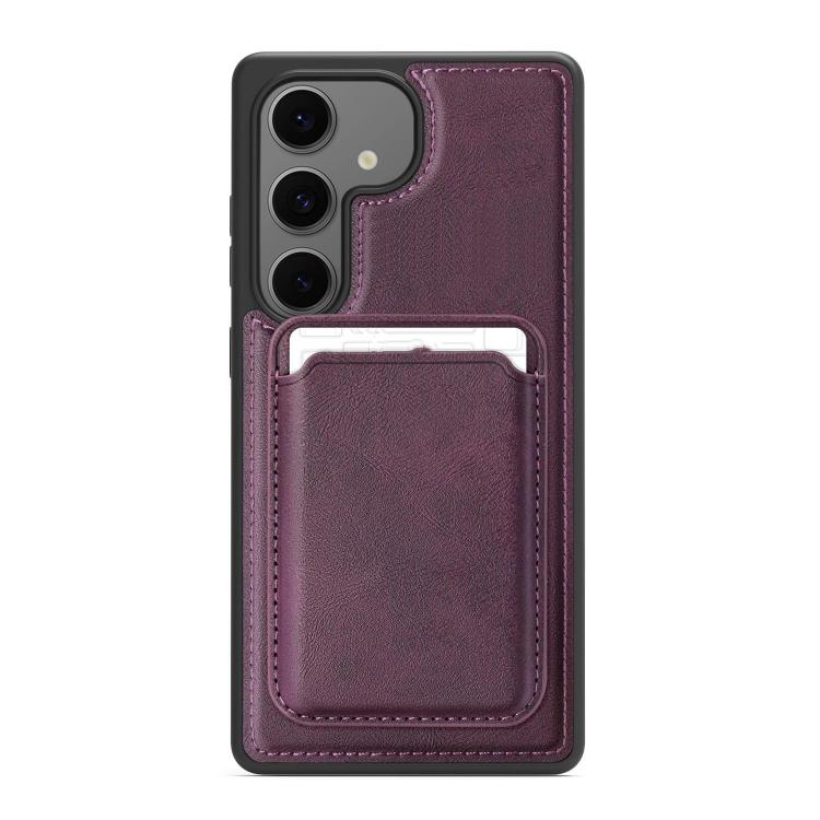 For Samsung Galaxy S24+ 5G Pindun MagSafe Card Slot Leather Back Phone Case