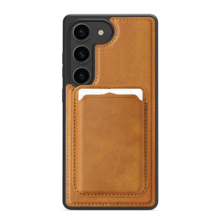 For Samsung Galaxy S22+ 5G Pindun MagSafe Card Slot Leather Back Phone Case