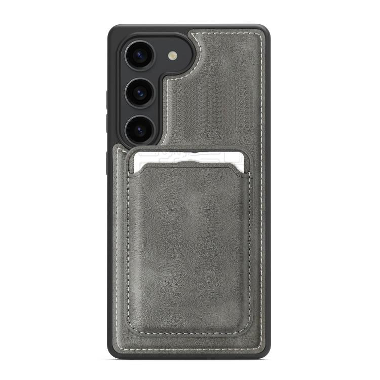 For Samsung Galaxy S22+ 5G Pindun MagSafe Card Slot Leather Back Phone Case