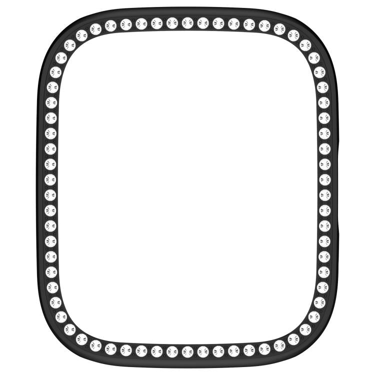 For Redmi Watch 3 / Watch 3 Lite Single Row Diamond Half Coverage Hollow PC Watch Protective Case