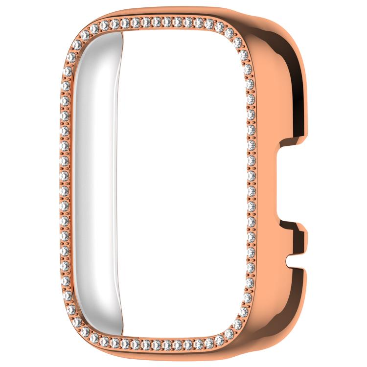 For Redmi Watch 3 / Watch 3 Lite Single Row Diamond Half Coverage Hollow PC Watch Protective Case