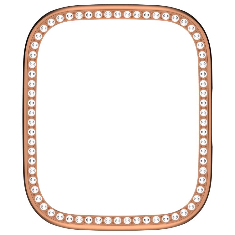 For Redmi Watch 3 / Watch 3 Lite Single Row Diamond Half Coverage Hollow PC Watch Protective Case