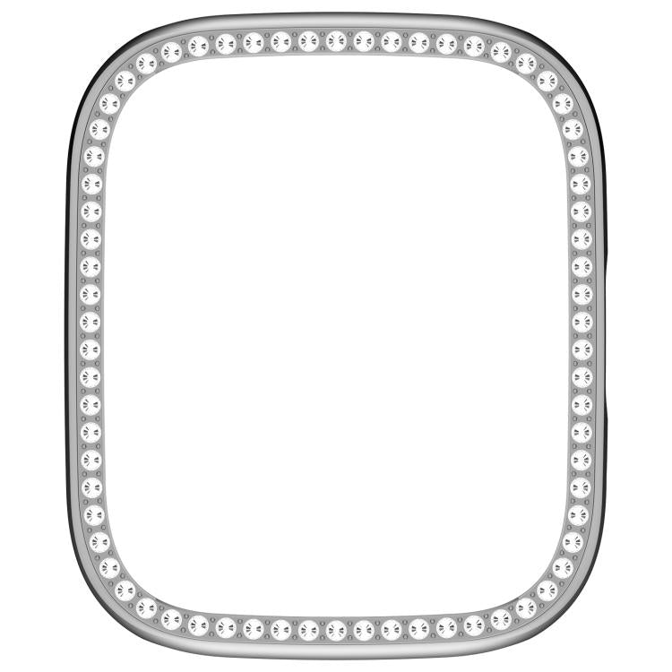For Redmi Watch 3 / Watch 3 Lite Single Row Diamond Half Coverage Hollow PC Watch Protective Case