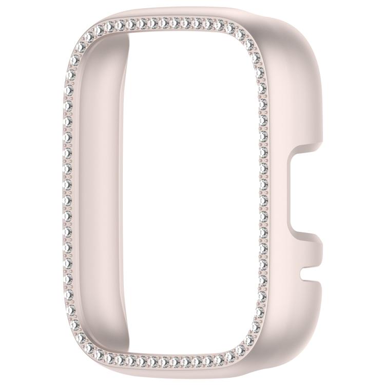 For Redmi Watch 3 / Watch 3 Lite Single Row Diamond Half Coverage Hollow PC Watch Protective Case