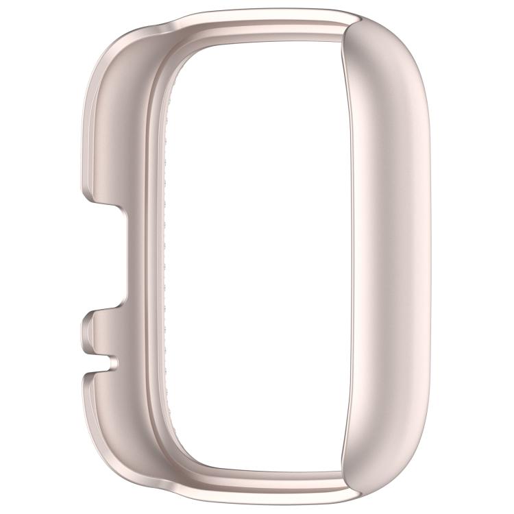 For Redmi Watch 3 / Watch 3 Lite Single Row Diamond Half Coverage Hollow PC Watch Protective Case
