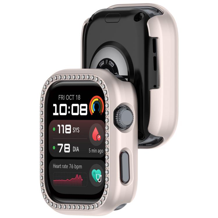 For Huawei Watch D2 Single Row Diamond Half Coverage Hollow PC Watch Protective Case