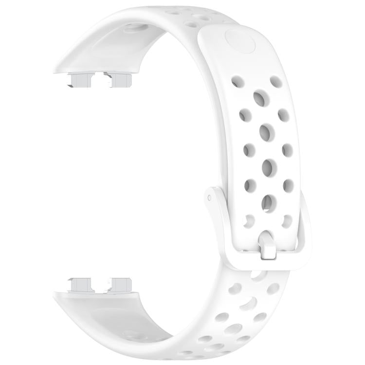 For Huawei Band 10 / 9 / 8 Metal Head Round Hole Nail Button Silicone Watch Band