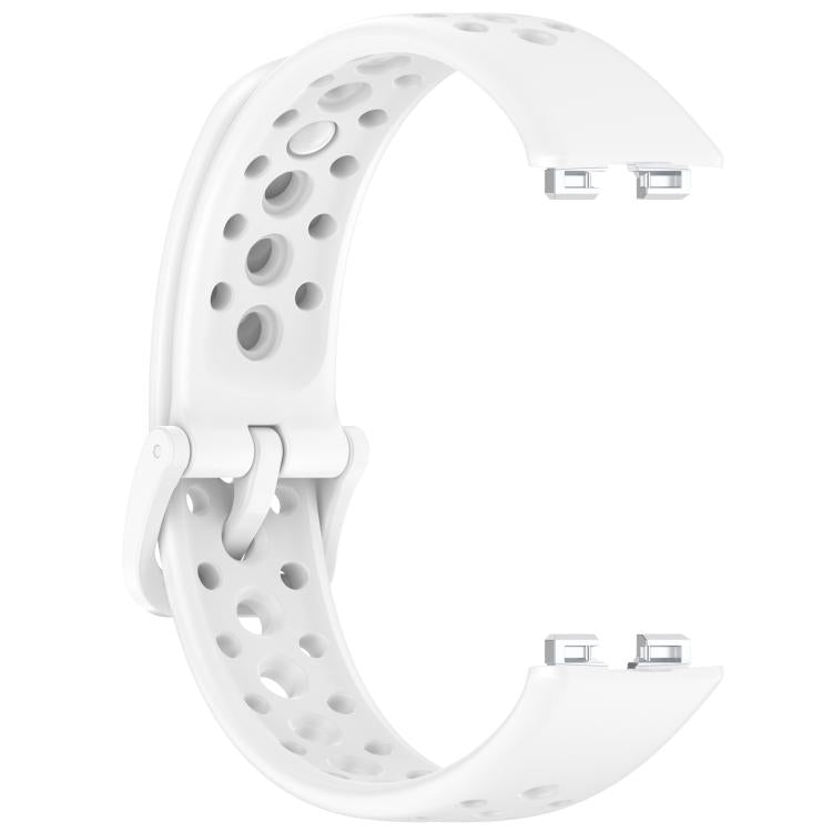 For Huawei Band 10 / 9 / 8 Metal Head Round Hole Nail Button Silicone Watch Band