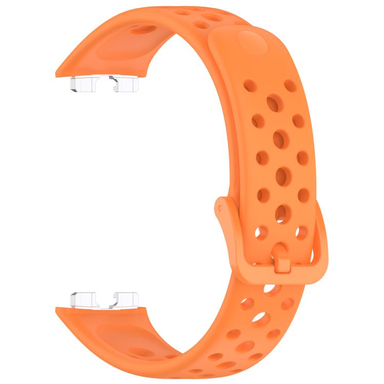 For Huawei Band 10 / 9 / 8 Metal Head Round Hole Nail Button Silicone Watch Band