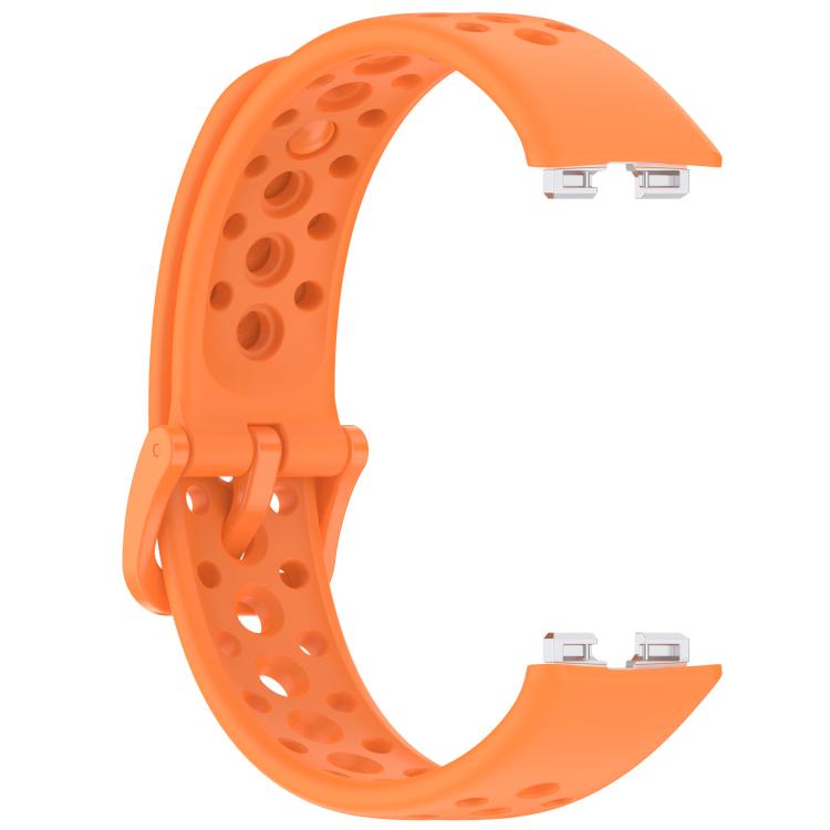 For Huawei Band 10 / 9 / 8 Metal Head Round Hole Nail Button Silicone Watch Band