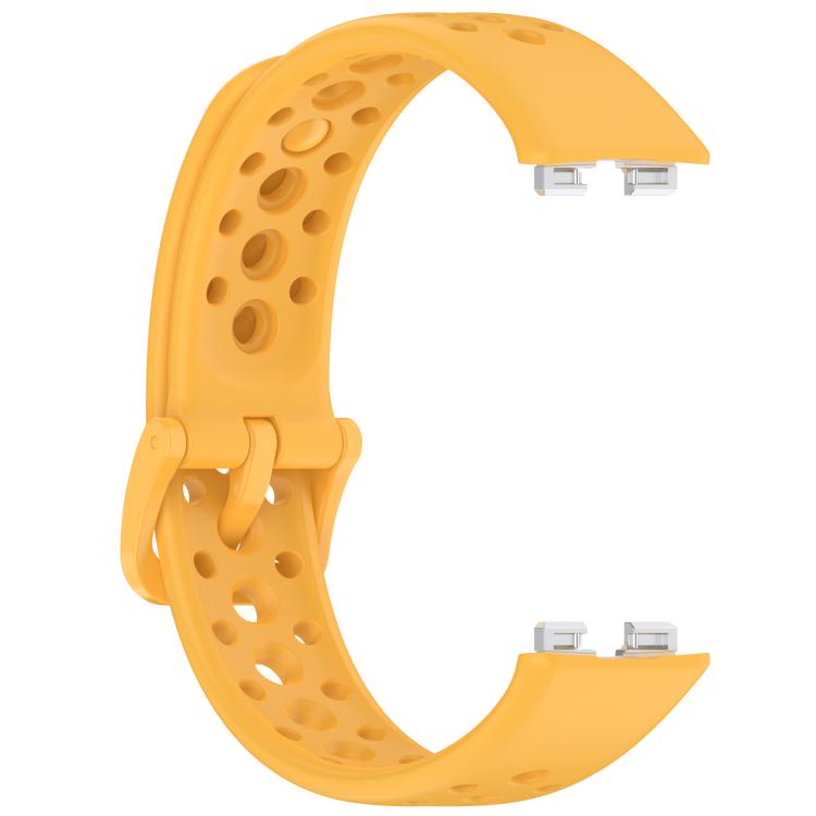 For Huawei Band 10 / 9 / 8 Metal Head Round Hole Nail Button Silicone Watch Band