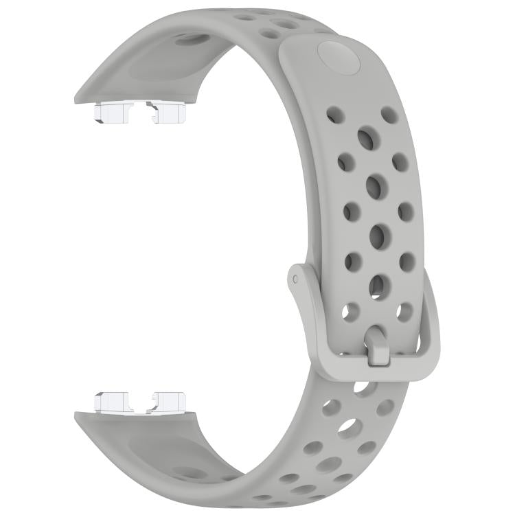 For Huawei Band 10 / 9 / 8 Metal Head Round Hole Nail Button Silicone Watch Band