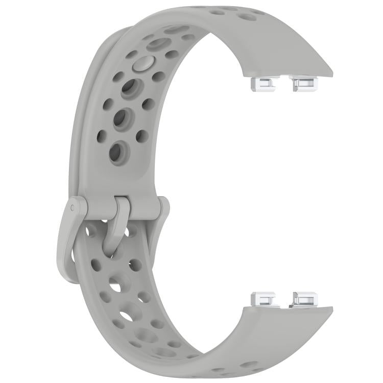 For Huawei Band 10 / 9 / 8 Metal Head Round Hole Nail Button Silicone Watch Band