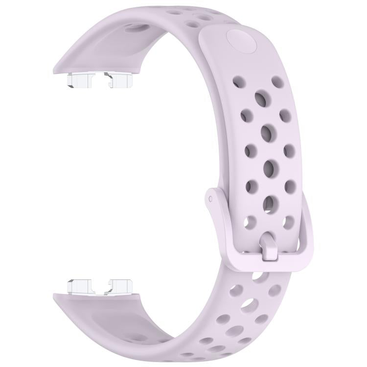 For Huawei Band 10 / 9 / 8 Metal Head Round Hole Nail Button Silicone Watch Band