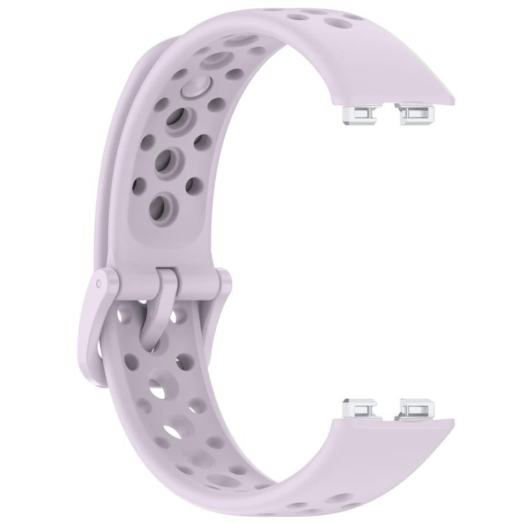 For Huawei Band 10 / 9 / 8 Metal Head Round Hole Nail Button Silicone Watch Band