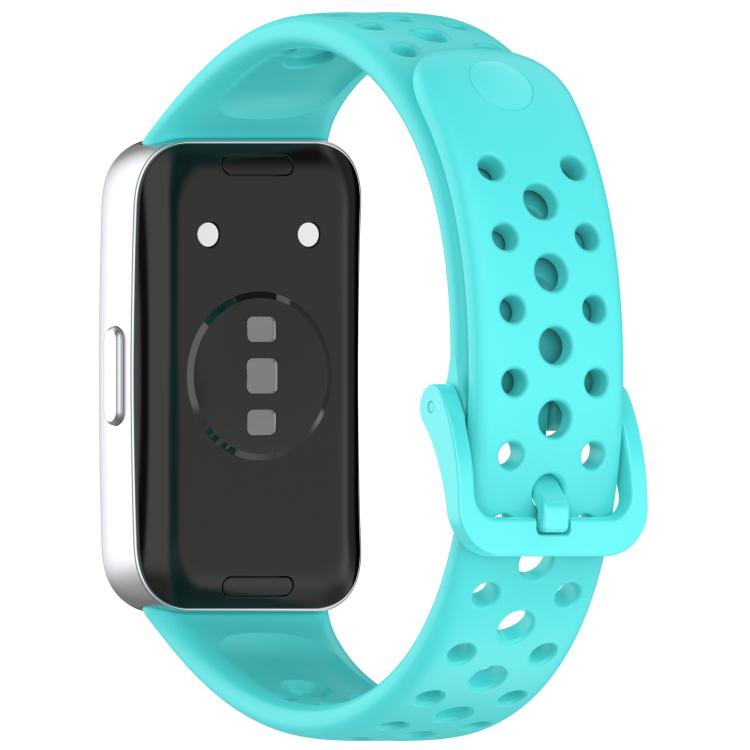 For Huawei Band 10 / 9 / 8 Metal Head Round Hole Nail Button Silicone Watch Band
