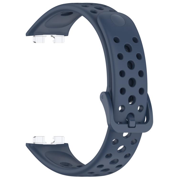 For Huawei Band 10 / 9 / 8 Metal Head Round Hole Nail Button Silicone Watch Band