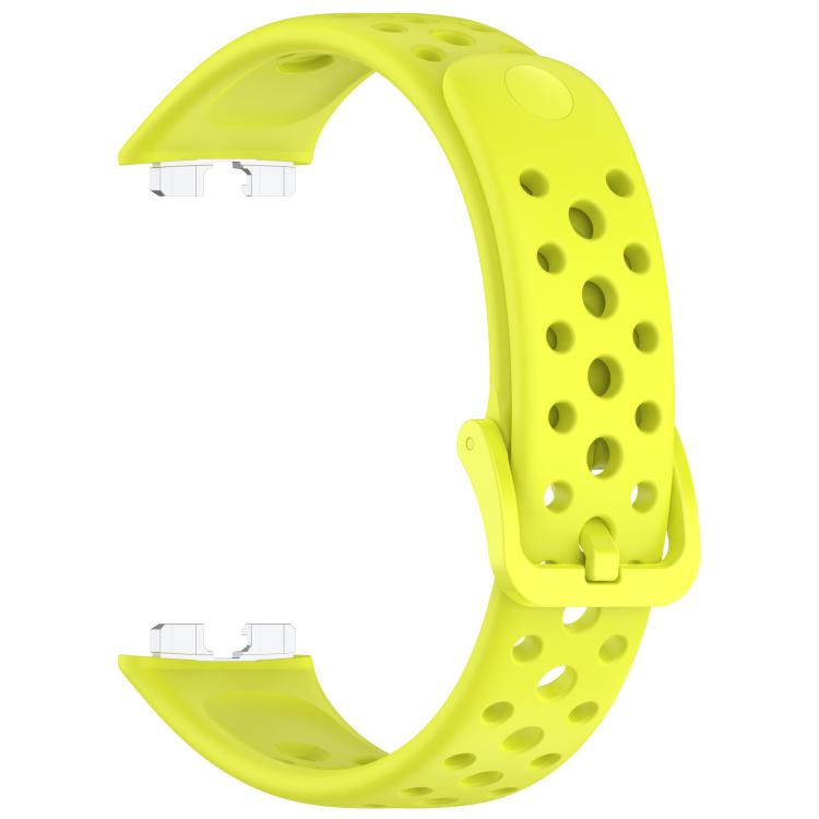 For Huawei Band 10 / 9 / 8 Metal Head Round Hole Nail Button Silicone Watch Band