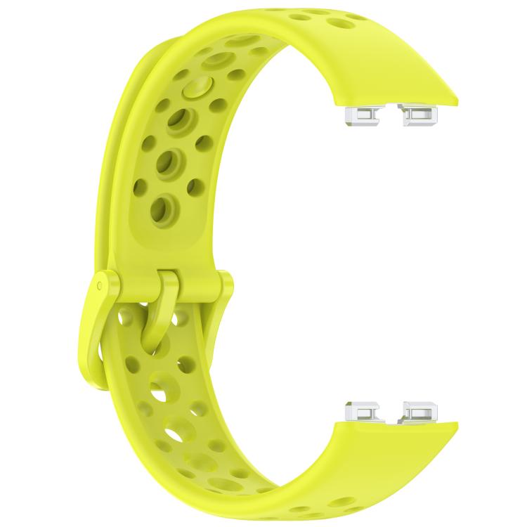 For Huawei Band 10 / 9 / 8 Metal Head Round Hole Nail Button Silicone Watch Band