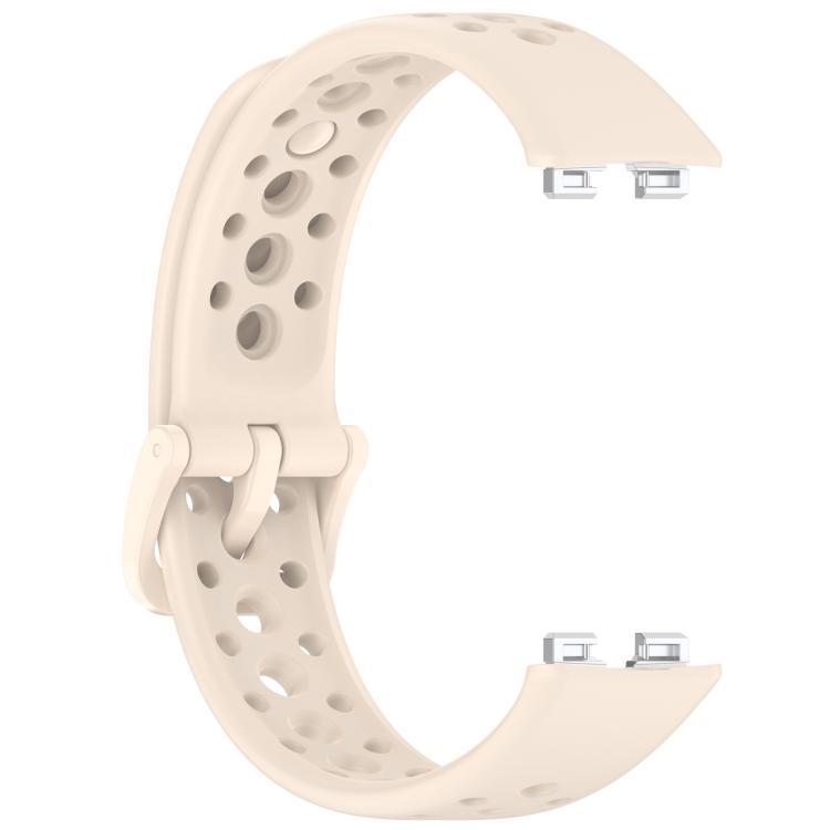 For Huawei Band 10 / 9 / 8 Metal Head Round Hole Nail Button Silicone Watch Band