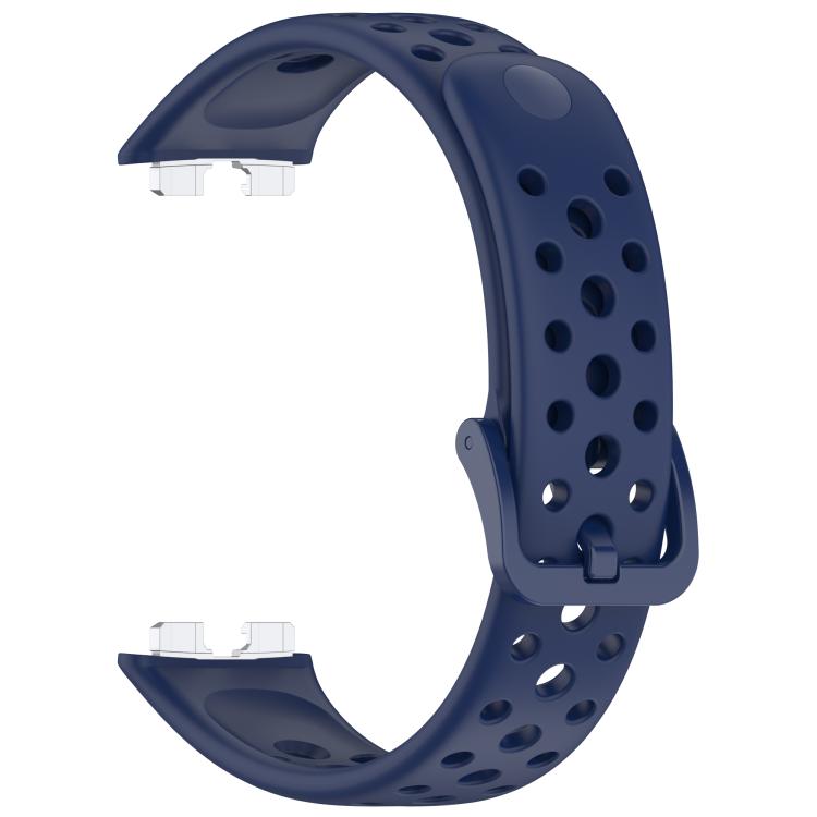 For Huawei Band 10 / 9 / 8 Metal Head Round Hole Nail Button Silicone Watch Band