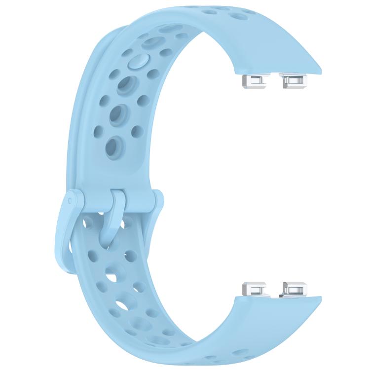 For Huawei Band 10 / 9 / 8 Metal Head Round Hole Nail Button Silicone Watch Band
