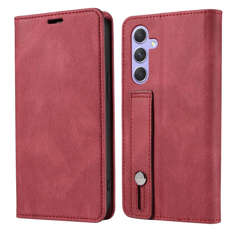 For Samsung Galaxy A54 5G Wristband Magnetic Leather Phone Case