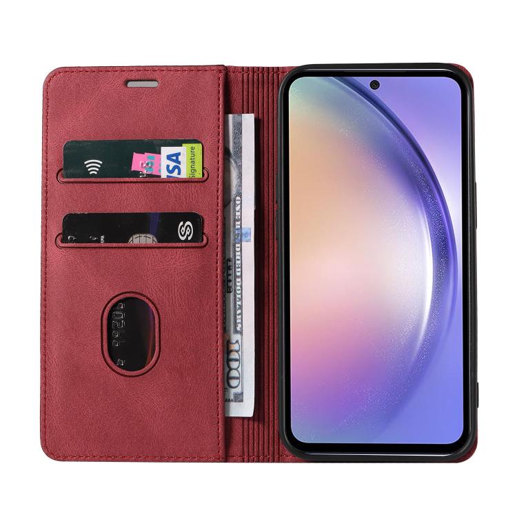 For Samsung Galaxy A54 5G Wristband Magnetic Leather Phone Case