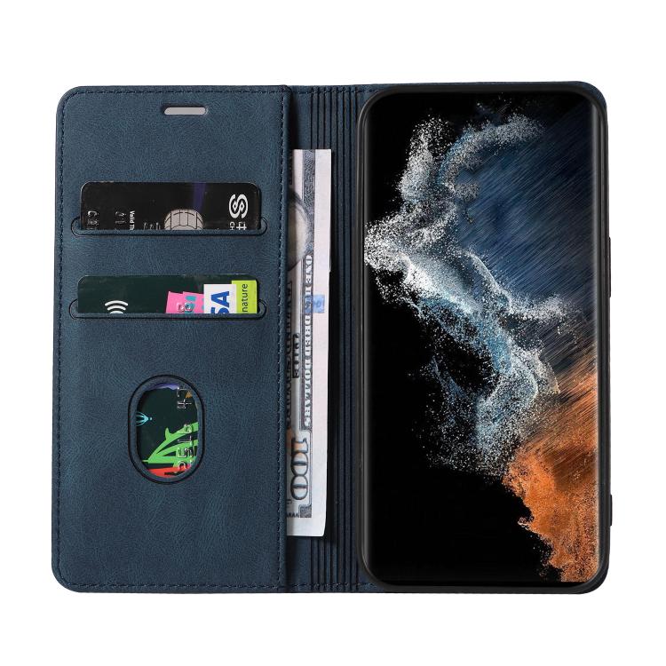 For Samsung Galaxy S23 Ultra 5G Wristband Magnetic Leather Phone Case