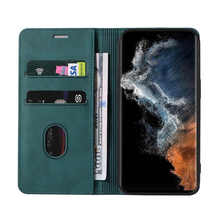 For Samsung Galaxy S23 Ultra 5G Wristband Magnetic Leather Phone Case