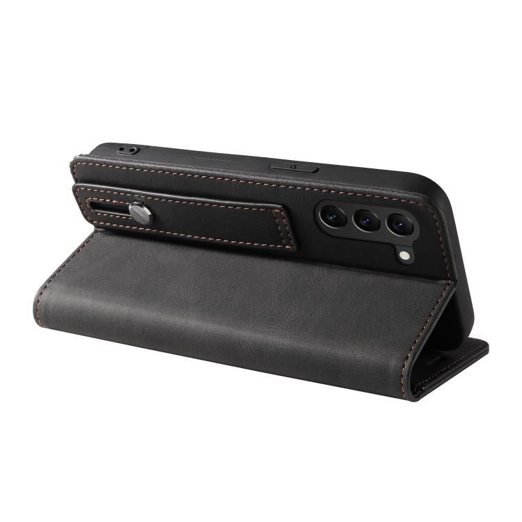 For Samsung Galaxy S23 5G Wristband Magnetic Leather Phone Case