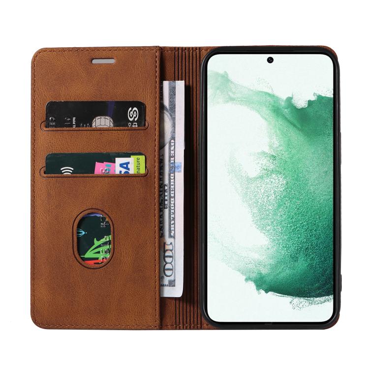 For Samsung Galaxy S23 5G Wristband Magnetic Leather Phone Case