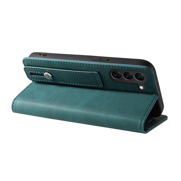 For Samsung Galaxy S23 5G Wristband Magnetic Leather Phone Case